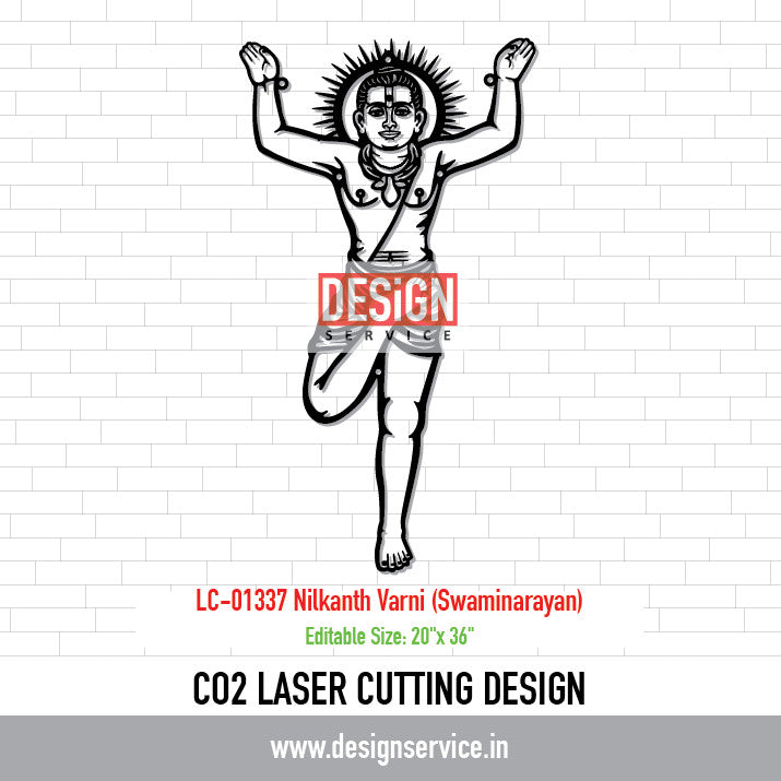 Laser Cutting Design Nilkanth Varni (Swaminarayan)