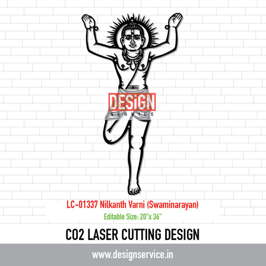 Laser Cutting Design Nilkanth Varni (Swaminarayan)