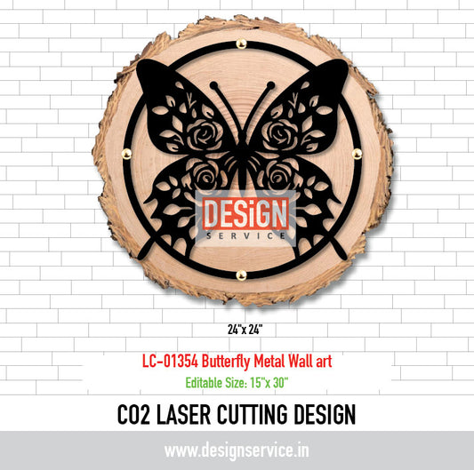 Laser Cutting Design Butterfly Metal Wall Art