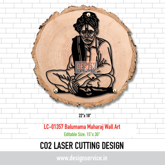 Laser Cutting Design Balumama Maharaj Wall Art