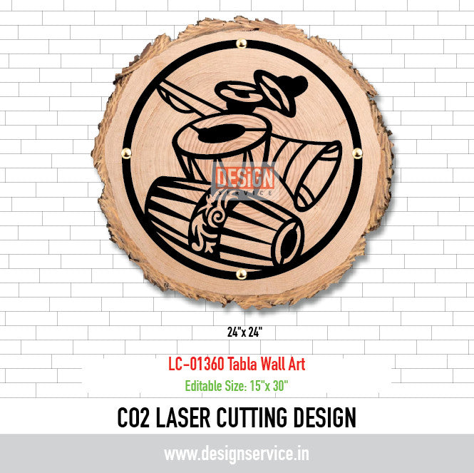 Laser Cutting Design Tabla Wall Art