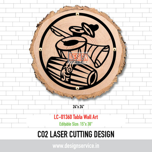 Laser Cutting Design Tabla Wall Art