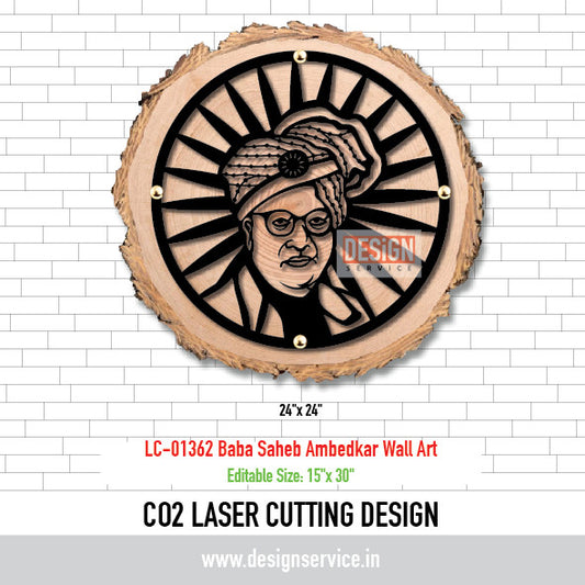 Laser Cutting Design Baba Saheb Ambedkar Wall Art