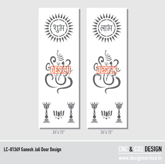Laser Cutting Design Ganesh Jali Door Design