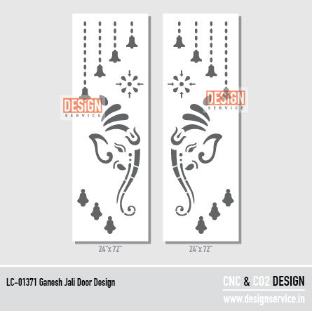Laser Cutting Design Ganesh Jali Door Design