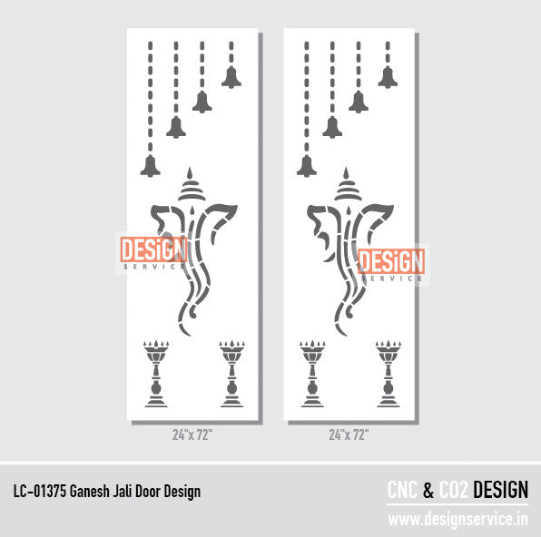 Laser Cutting Design Ganesh Jali Door Design