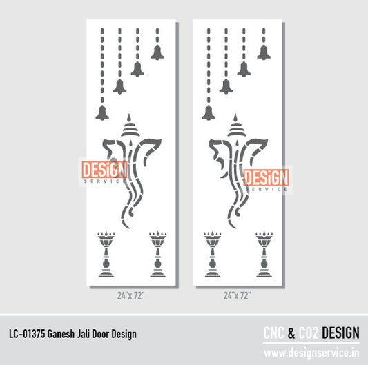 Laser Cutting Design Ganesh Jali Door Design