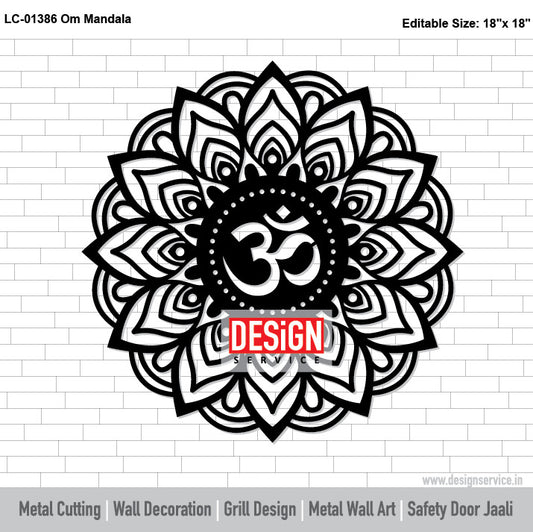 Om Mandala Laser Cutting Design