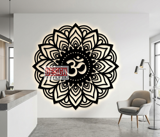 Om Mandala Laser Cutting Design
