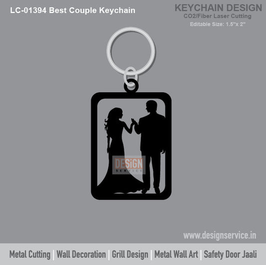 Best Couple Keychain Laser Cutting Design