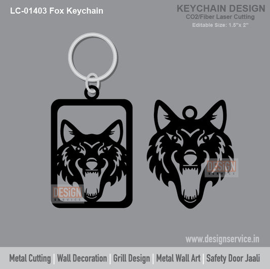 Fox Keychain Laser Cutting Design