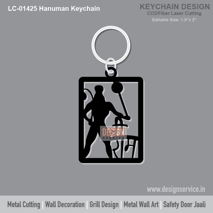 Hanuman Keychain Laser Cutting Design