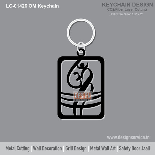 OM Keychain Laser Cutting Design