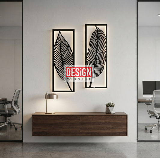 Tropical Leaf Laser Cutting Design