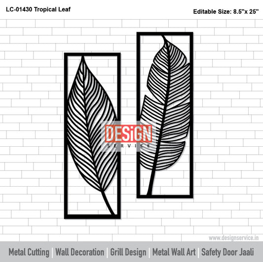 Tropical Leaf Laser Cutting Design