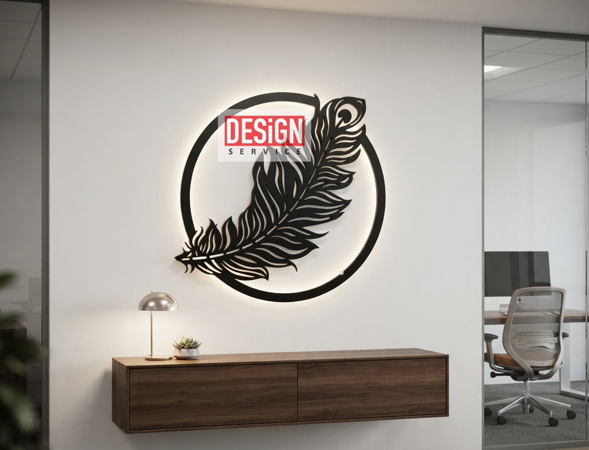 Peacock Feather Laser Cutting Design
