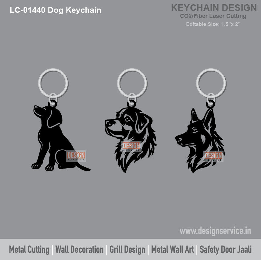 Dog Keychain Laser Cutting Design