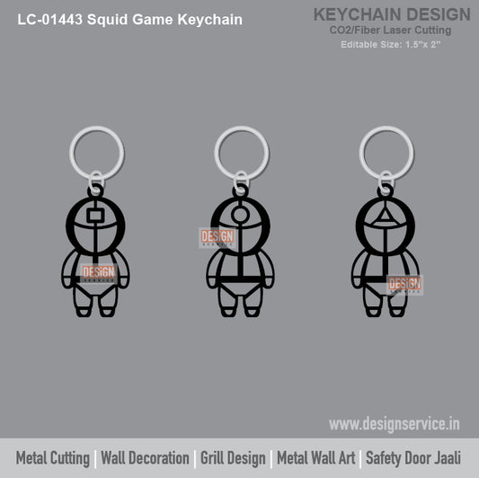 Squid Game Keychain Laser Cutting Design