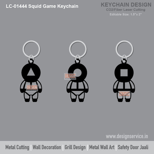 Squid Game Keychain Laser Cutting Design