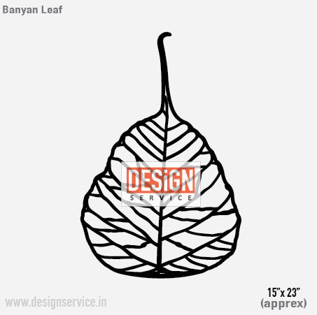 Laser Cutting Design Banyan Leaf