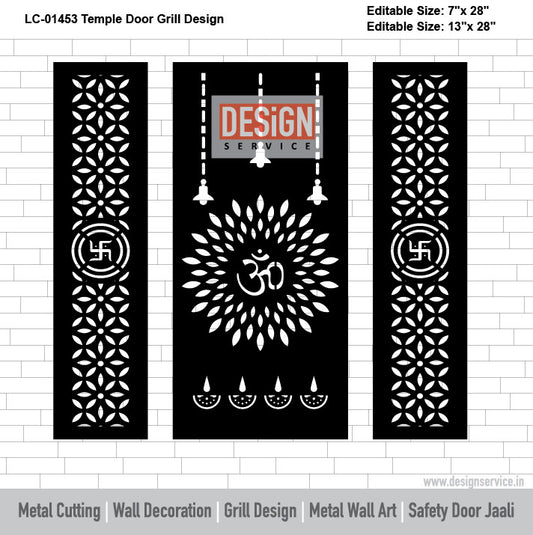 Temple Door Grill Design Laser Cutting Design