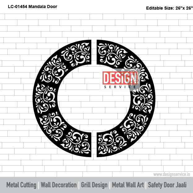Mandala Door Laser Cutting Design