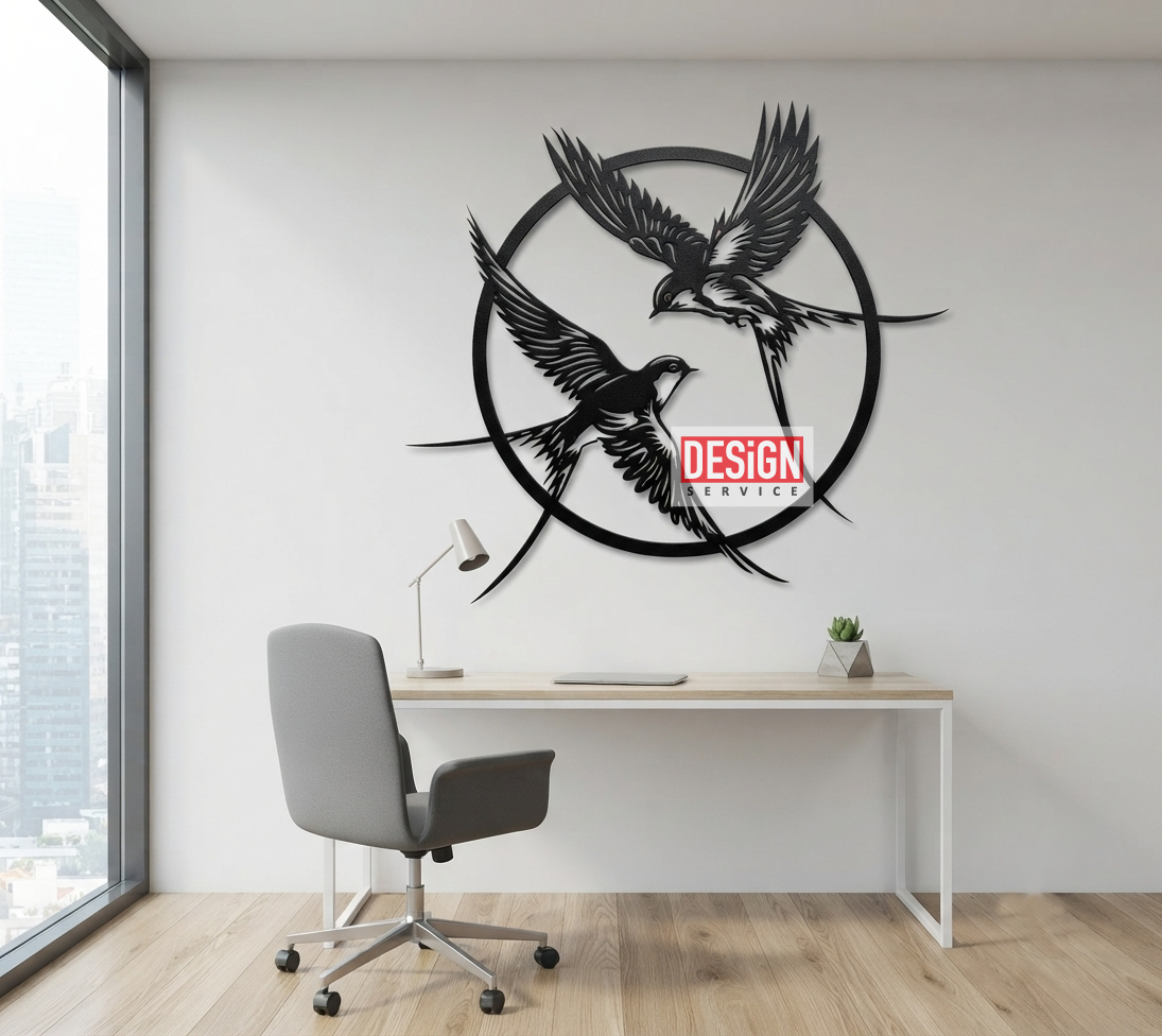 Laser Cutting Design Swallow Bird