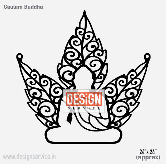 Laser Cutting Design Gautam Buddha