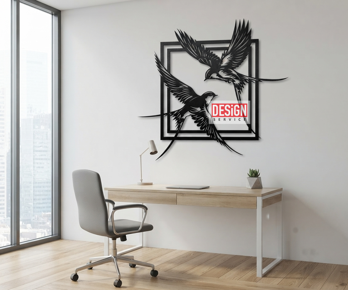 Laser Cutting Design Swallow Bird