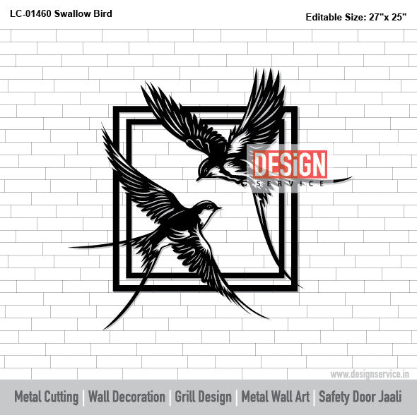 Laser Cutting Design Swallow Bird