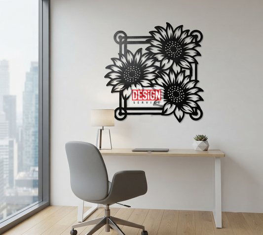 Laser Cutting Design Sun Flower