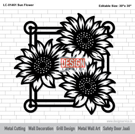 Laser Cutting Design Sun Flower