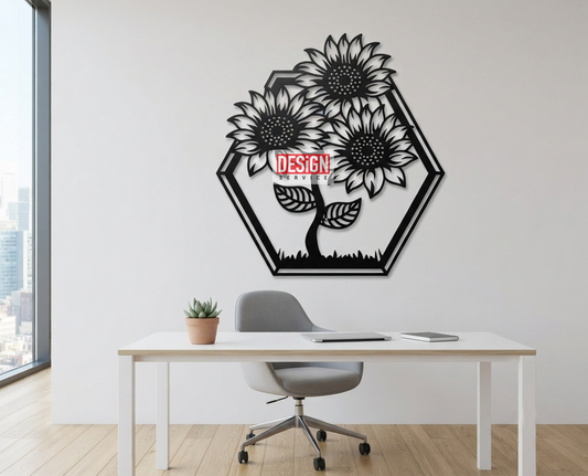 Laser Cutting Design Sun Flower