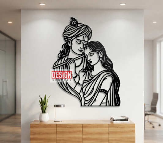 Laser Cutting Design Shri Radha Krishna