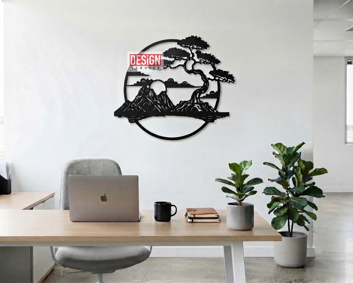 Chinese Zen Wall art Laser Cutting Design