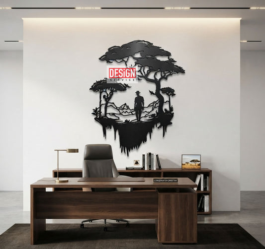 Digital Silhouette Art Laser Cutting Design