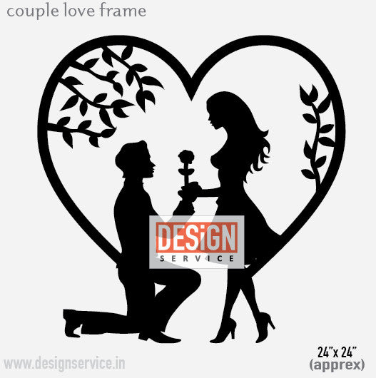 Laser Cutting Design Couple Love Frame