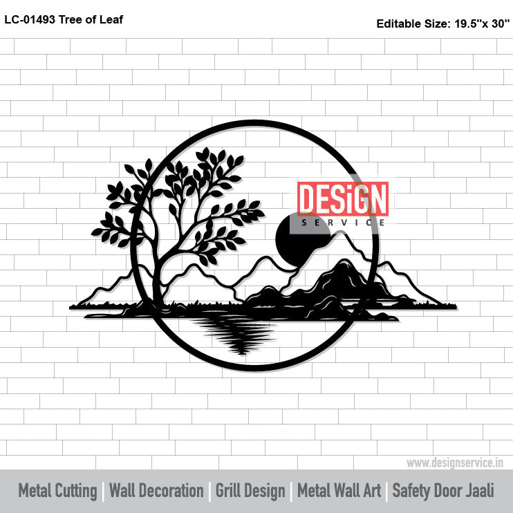 Tree of Leaf Laser Cutting Design