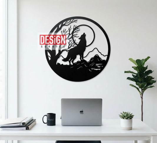 Wolf (Animal) Laser Cutting Design