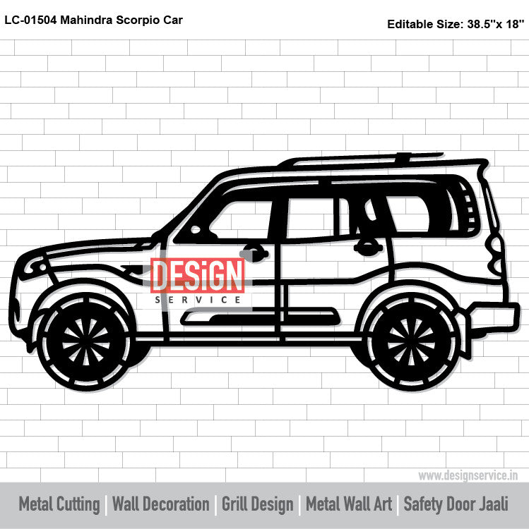Mahindra Scorpio Car Laser Cutting Design