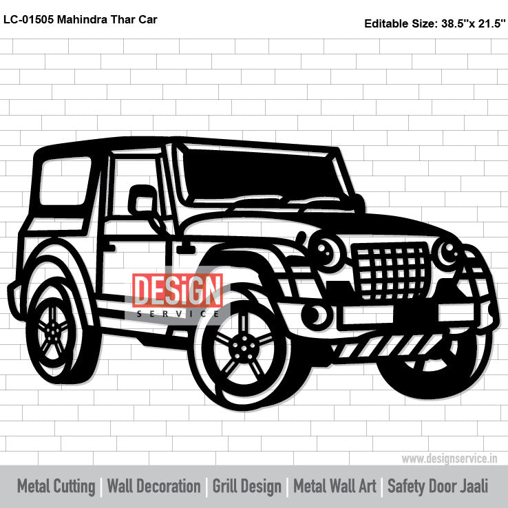 Mahindra Thar Car Laser Cutting Design