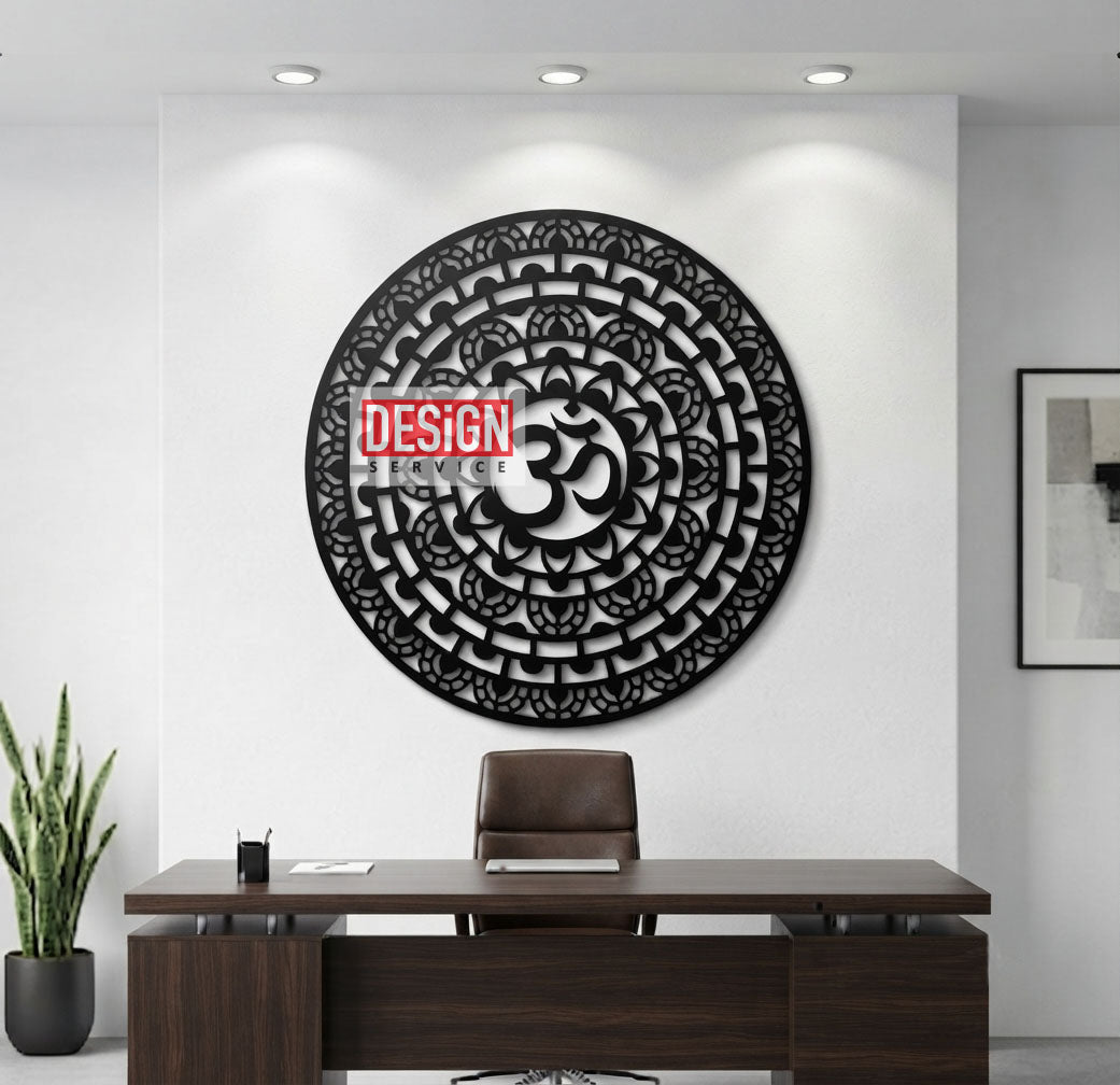 Om Mandala Laser Cutting Design