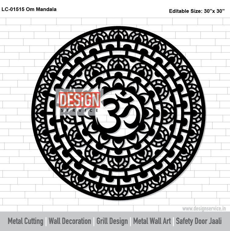 Om Mandala Laser Cutting Design