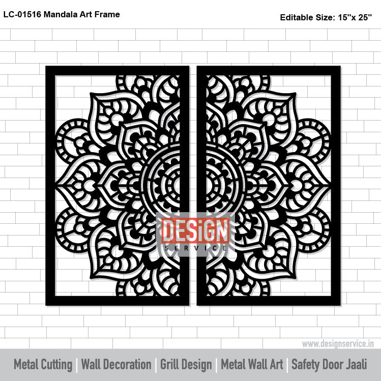 Mandala Art Frame Laser Cutting Design