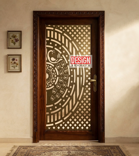 Peacock Door (Grill) Laser Cutting Design