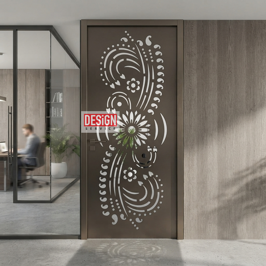 Flower Door (Grill) Laser Cutting Design