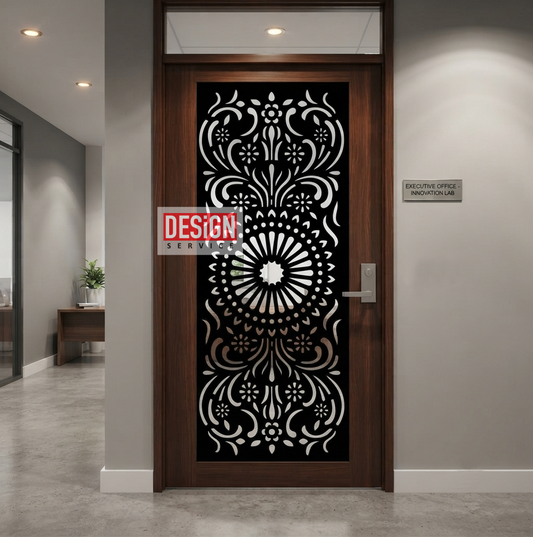 Flower Door (Grill) Laser Cutting Design