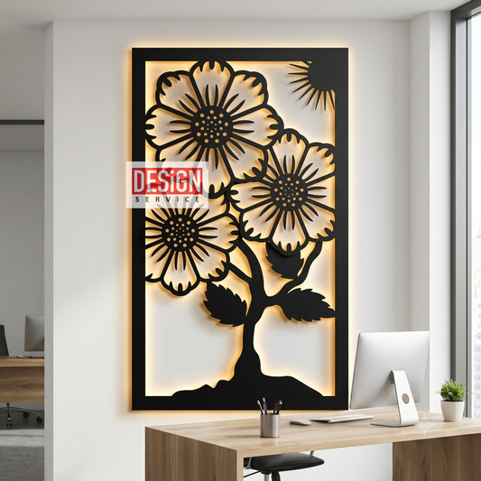 Flower Laser Cutting Design