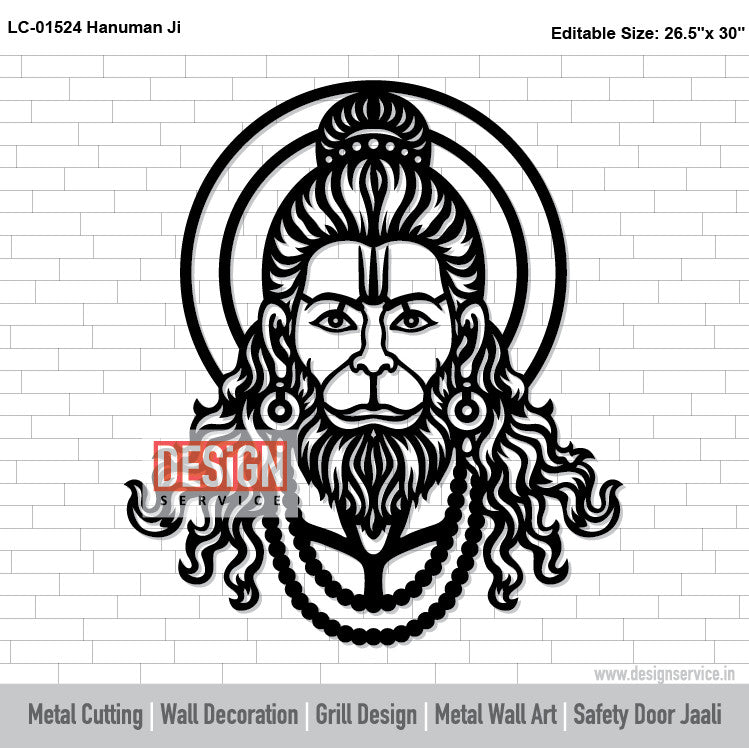 Hanuman Ji Laser Cutting Design
