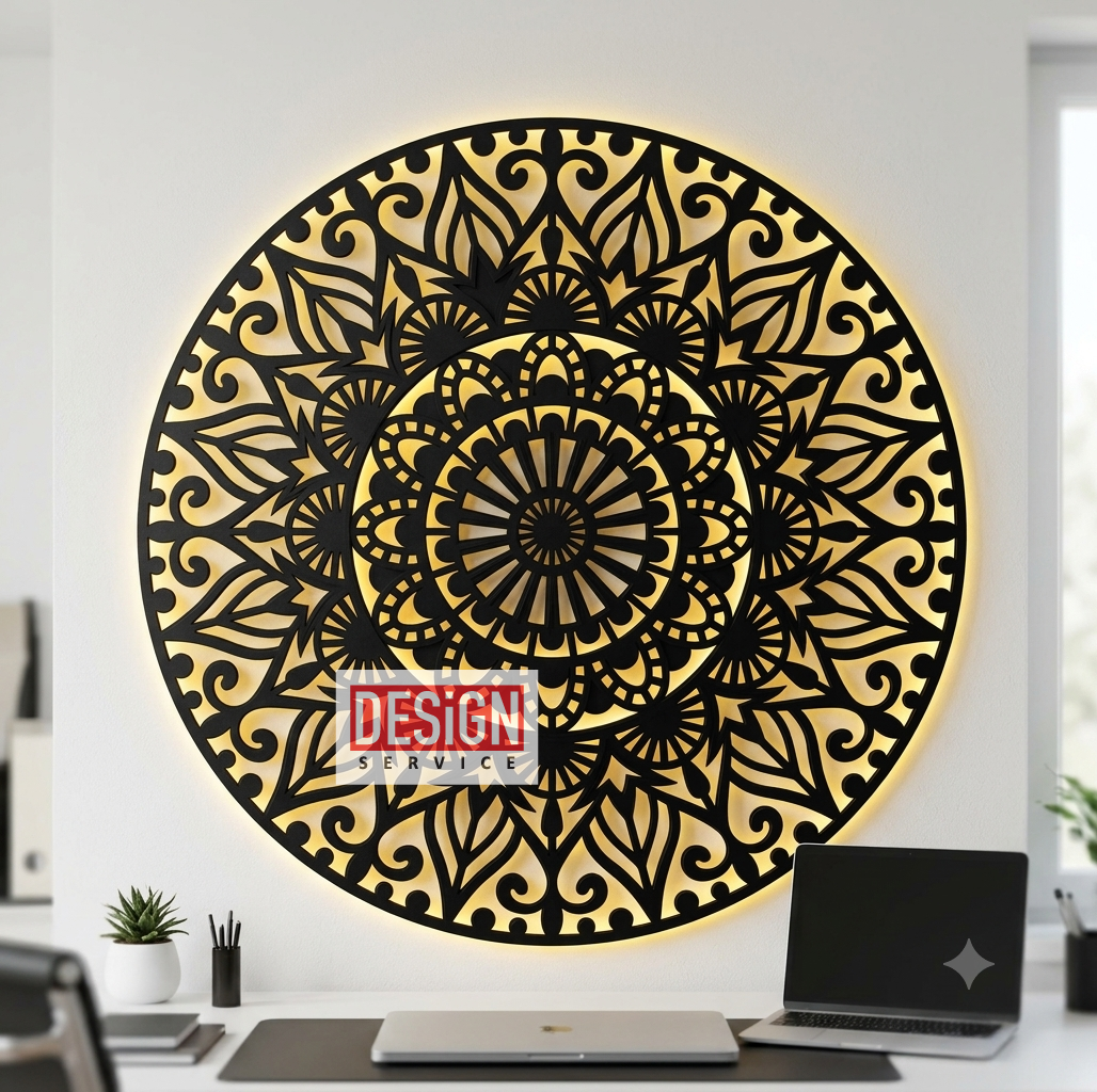Mandala Wall Art Laser Cutting Design